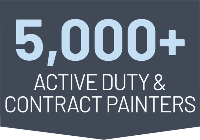 5,000 plus active duty and contract painters